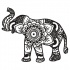 Full-size indian mandala elephant tattoo design