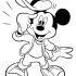 Funny outline Mickey Mouse loosing his cap tattoo design