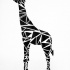 Geometric black-triangled giraffe tattoo design