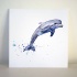 Girly purple waterolor dolphin tattoo design
