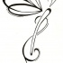 Girly tribal swirly-line dragonfly tattoo design