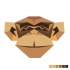 Good-natured brown geometric chimpanzee muzzle tattoo design