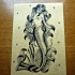 Good black-ink old school style mermaid tattoo design