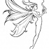 Good outline fire fairy tattoo design