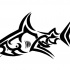 Good outline tribal shark tattoo design