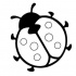 Good round outline ladybug tattoo design