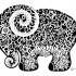 Good small ornamented elephant baby tattoo design