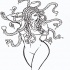 Good uncolored naked medusa gorgona tattoo design by Re Coil