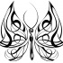 Gorgeous black celtic butterfly tattoo design