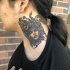 Gorgon medusa tattoo on neck