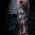 Graet realistyc portrait tattoo on forearm