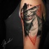 Great Joker tattoo on shoulder for girl