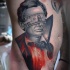Great Lincoln and one dollar tattoo on side