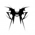 Great black-ink bat emblem tattoo design by Dead Girls Void