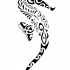 Great black-ink polynesian seahorse tattoo design