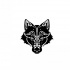 Great black fox muzzle tattoo design