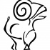 Great cartoon outline ram tattoo design