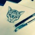 Great cat muzzle tattoo design