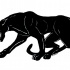 Great full black panther tattoo design