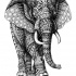 Great geometric-patterned elephant tattoo design