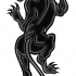 Great grey-color crawling panther tattoo design