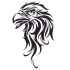 Great tribal eagle head tattoo design