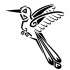 Great tribal hummingbird tattoo design