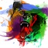 Great vivid watercolor grizzly tattoo design