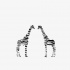 Great zebra-prented giraffe couple tattoo design