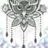 Grey lace ornamented owl tattoo design by Jolene Esousa