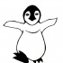 Happy baby penguin with waving flippers tattoo design by MP3 Designs
