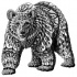 Huge creative ornate bear tattoo design