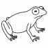 Indifferent outline frog tattoo design