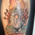 Tatuaje  de oveja surrealista abigarrada