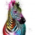 Interesting calm watercolor zebra tattoo design