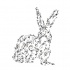 Interesting difficult-patterned hare silhouette tattoo design