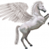 Desenho de tatuagem de anjo branco grande pegasus