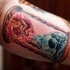 Tatuaje de relojería de vida y muerte para hombres