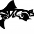 Long tribal shark tattoo design