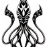 Lovely black squid water animal tattoo design