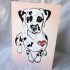 Lovely dalmatian dog with red heart print tattoo design