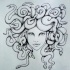Lovely dotwork style medusa gorgona tattoo design
