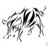 Lovely tribal-line pig tattoo design