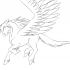 Design de tatuagem pegasus linda uncolored lineart por Freaky Pelt