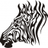 Luxury tribal zebra head tattoo design