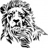 Majestic tribal lion portrait tattoo design