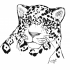 Marvelous black-and-white jaguar portrait tattoo design by Chrysaetos Pteron