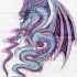 Marvelous blue-and-purple dragon tattoo design by Nazgul666