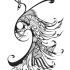 Marvelous tribal peacock in crown tattoo design