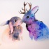 Montly watercolor kissing rodent couple tattoo design